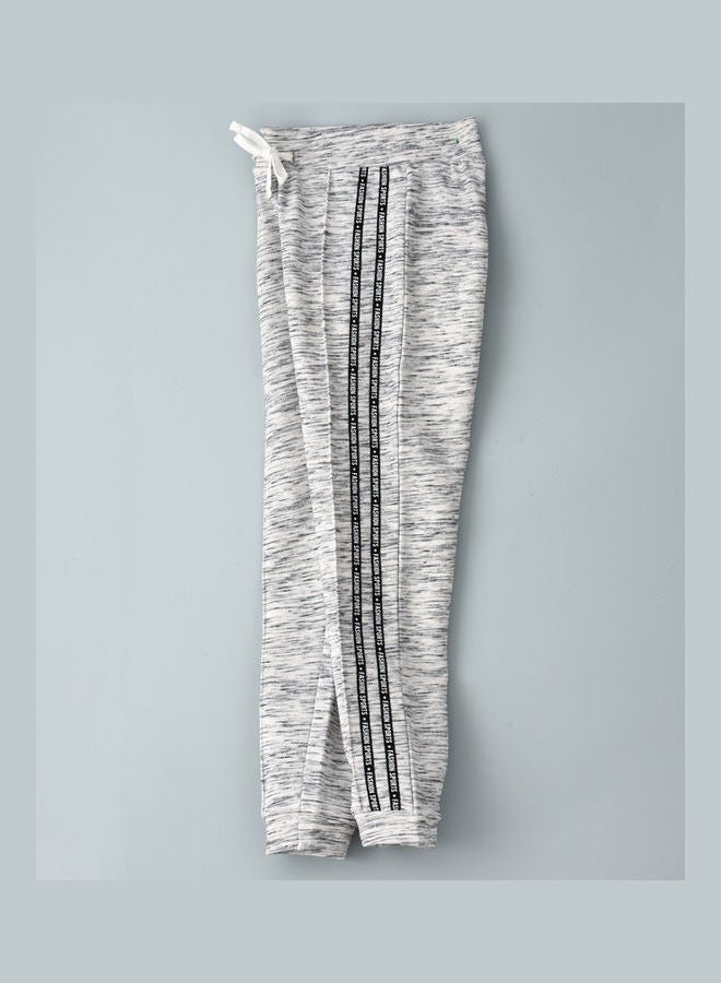 Casual Knitted Joggers Light Grey Melange