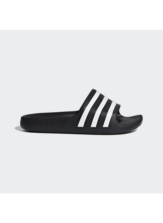 Youth Adilette Aqua Slip-On Slides Black/White