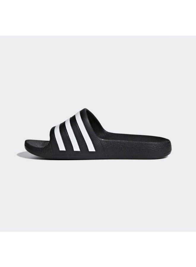 Youth Adilette Aqua Slip-On Slides Black/White