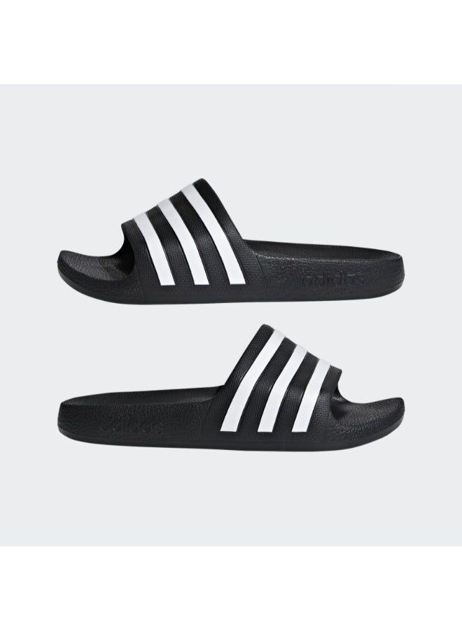 Youth Adilette Aqua Slip-On Slides Black/White