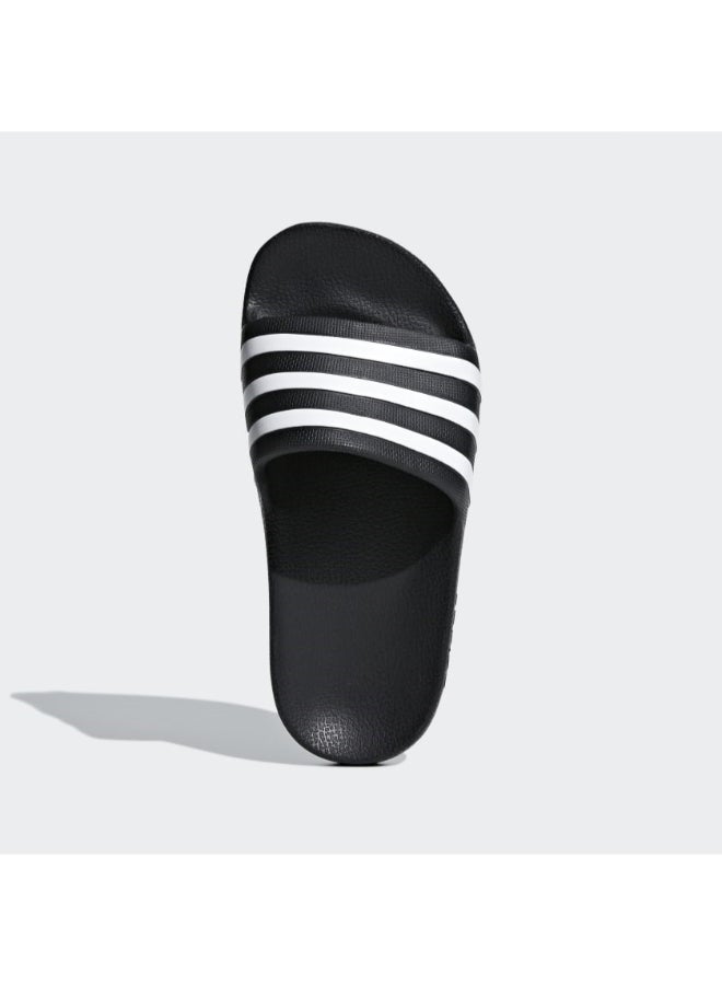 Youth Adilette Aqua Slip-On Slides Black/White