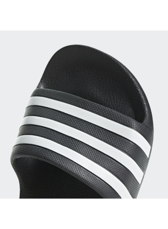 Youth Adilette Aqua Slip-On Slides Black/White