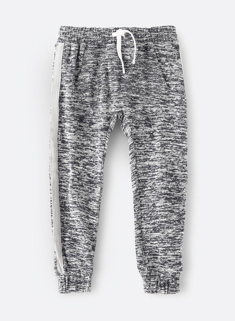 Knit jogger with drawcord