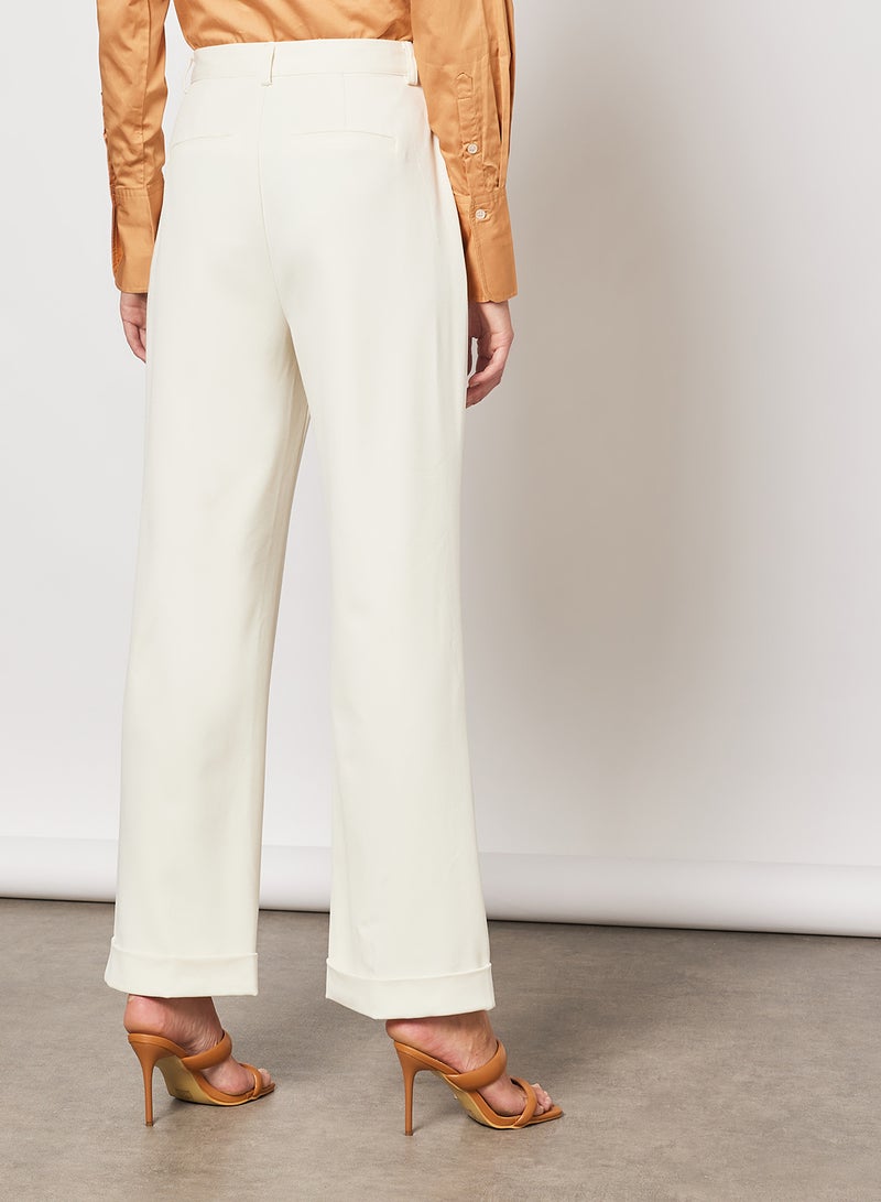 Pleat Detailed Suit Pants Cream