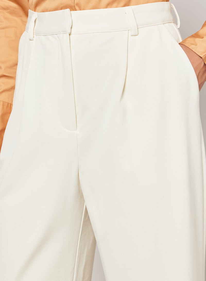 Pleat Detailed Suit Pants Cream