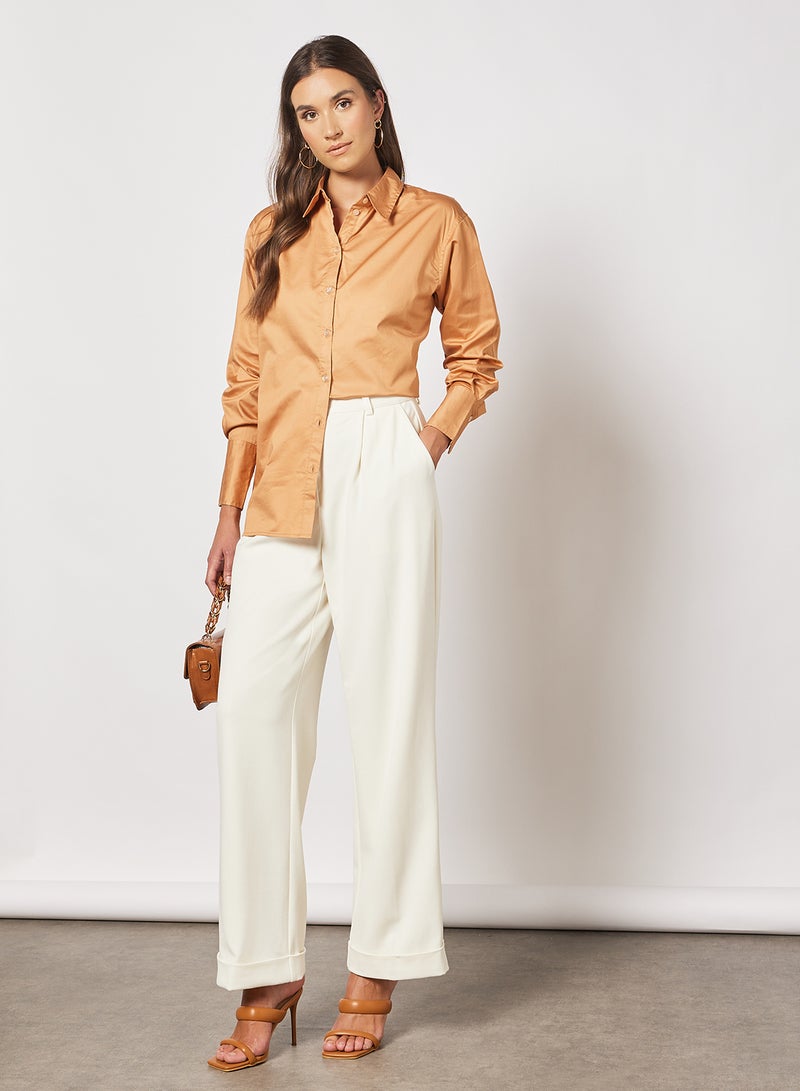 Pleat Detailed Suit Pants Cream
