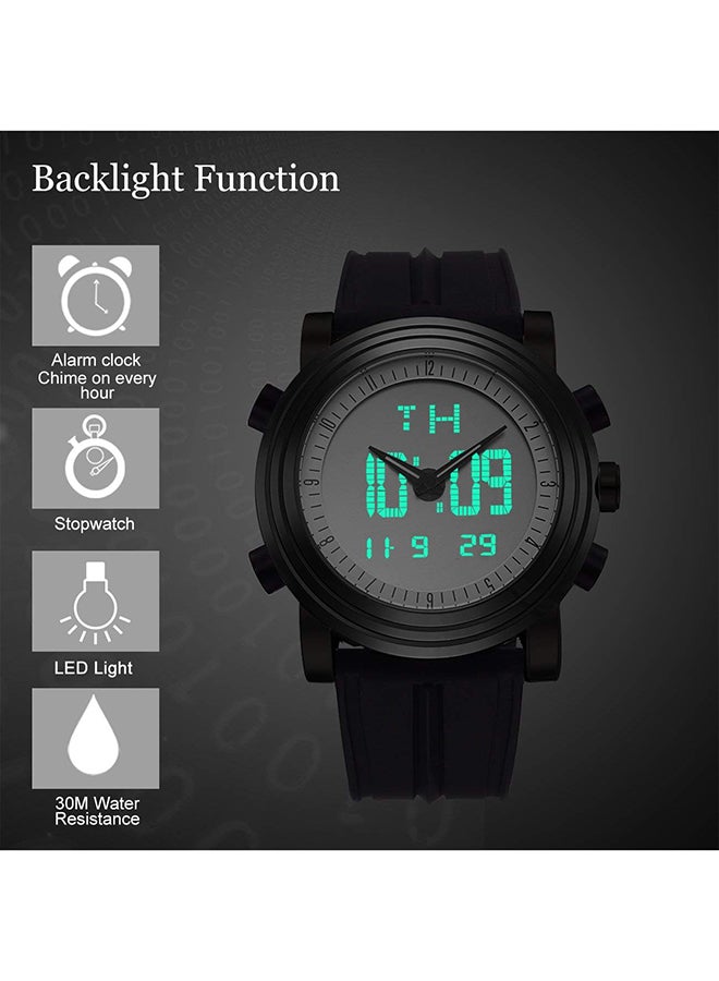 men Silicone Analog+Digital Watch 9368