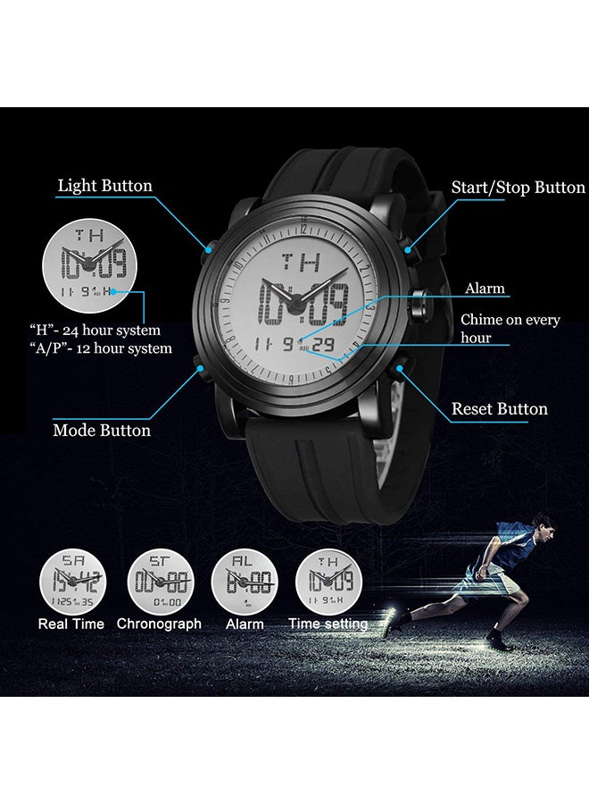 men Silicone Analog+Digital Watch 9368
