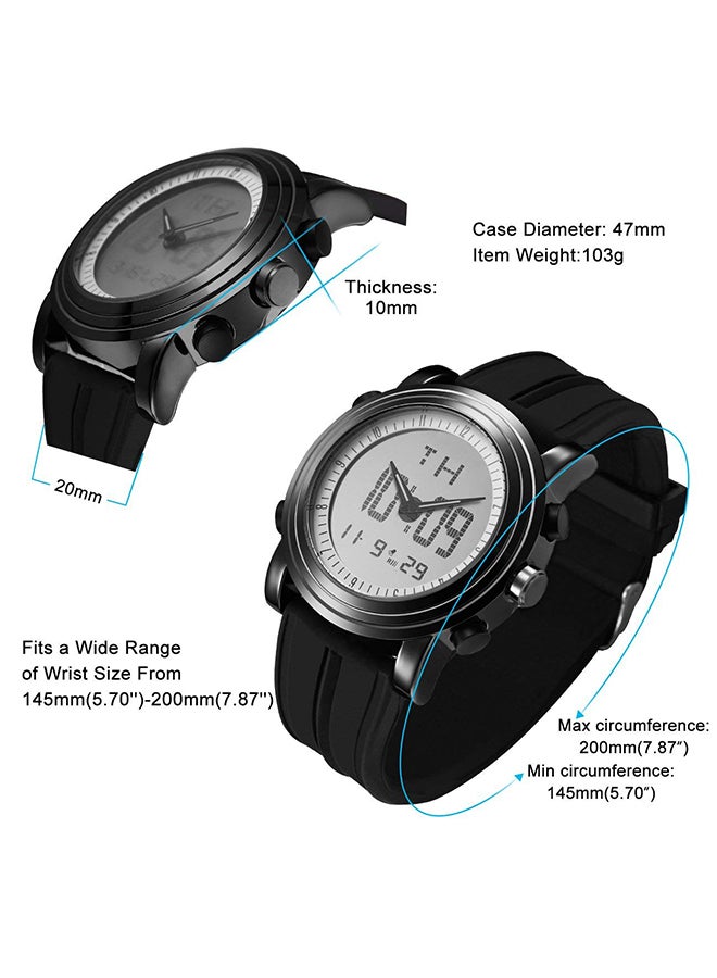 men Silicone Analog+Digital Watch 9368