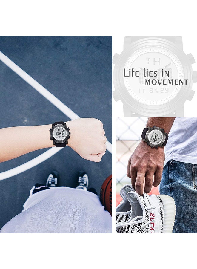 men Silicone Analog+Digital Watch 9368