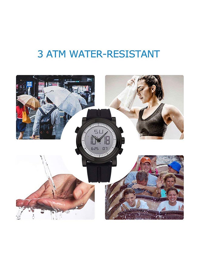 men Silicone Analog+Digital Watch 9368