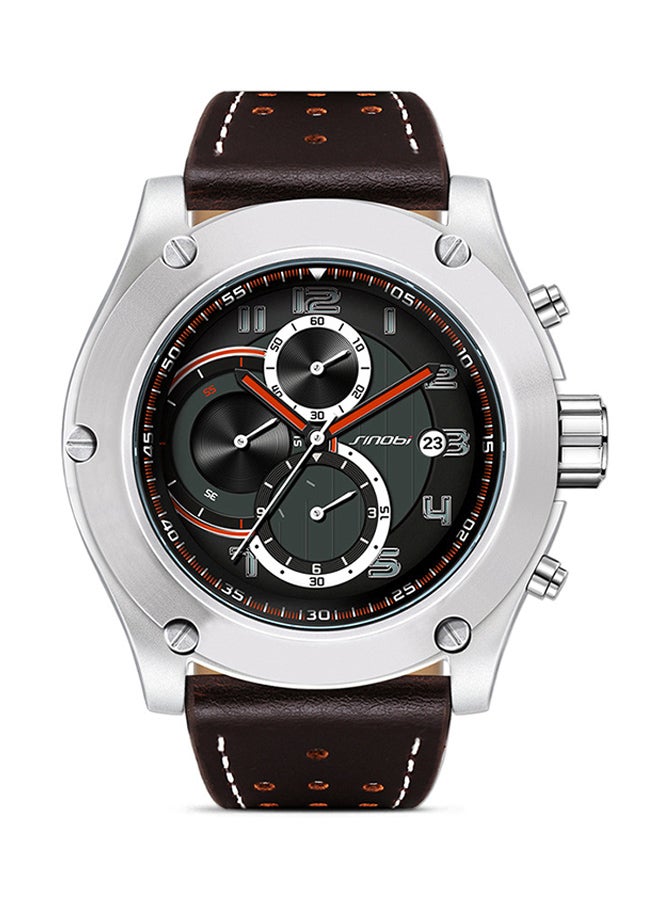 men Leather Analog Watch 32796488246