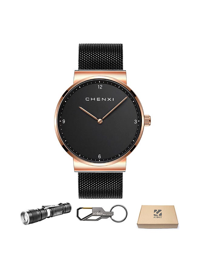 men Simple Couple Stainless Steel Analog Watch CX-8202