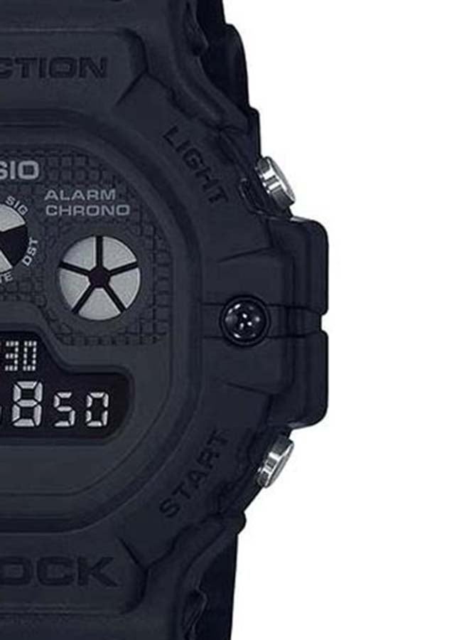 Men's Round Shape Resin Band Digital Wrist Watch 51 mm - Black - DW-5900BB-1DR