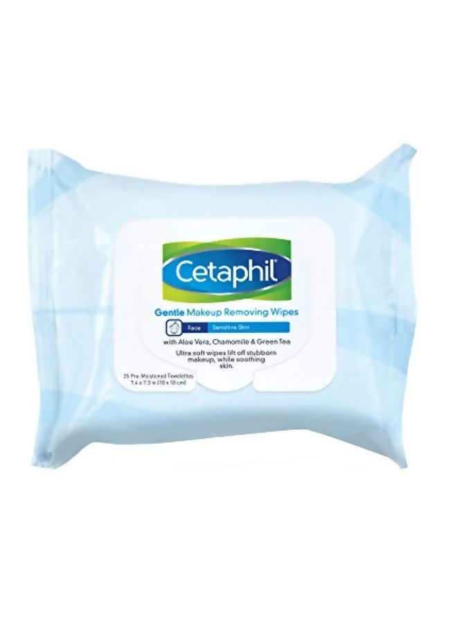 Pack Of 25 Gentle Makeup Removing Wipes White