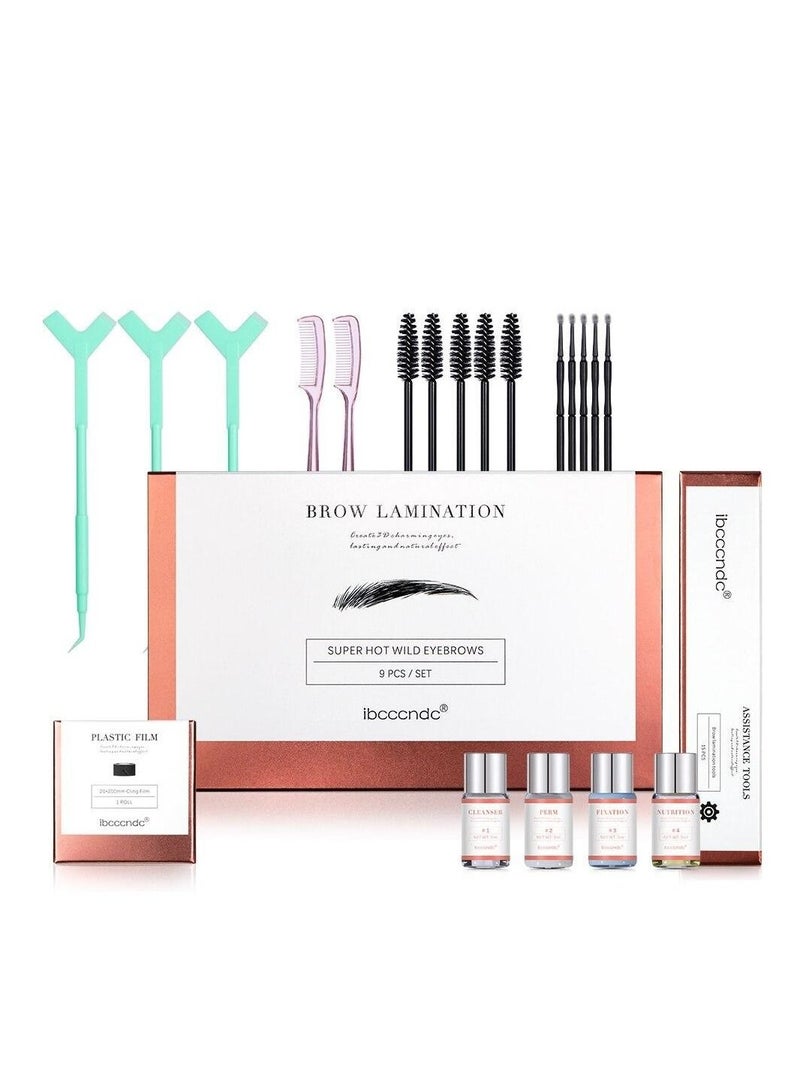 Eyebrow Perm Kit & Lash Lift Kit With Long-lasting and Natural Effect Semi-Permanent Brow Lamination Brows Lifting Perming Setting Cream Tools Set Salon Use In Home