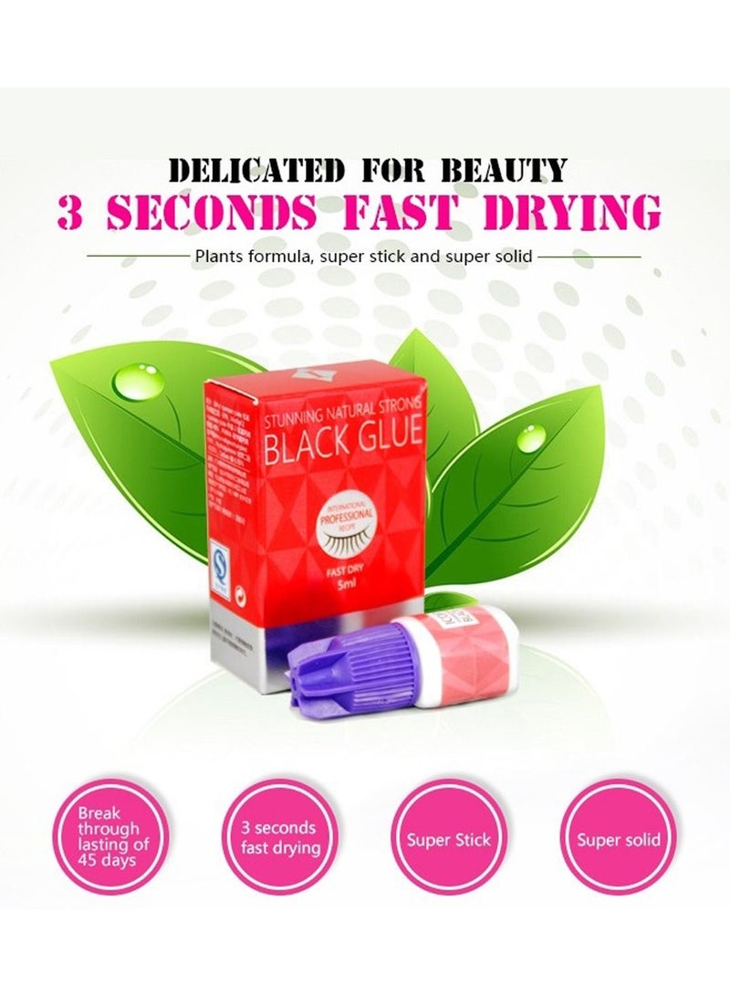 45 Days Long Lasting 5 ml Natural Strong Black Glue For False Eyelash Extensions