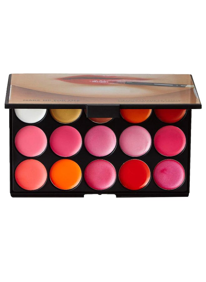 15-Colour Long Lasting Lipstick Palette Multicolour