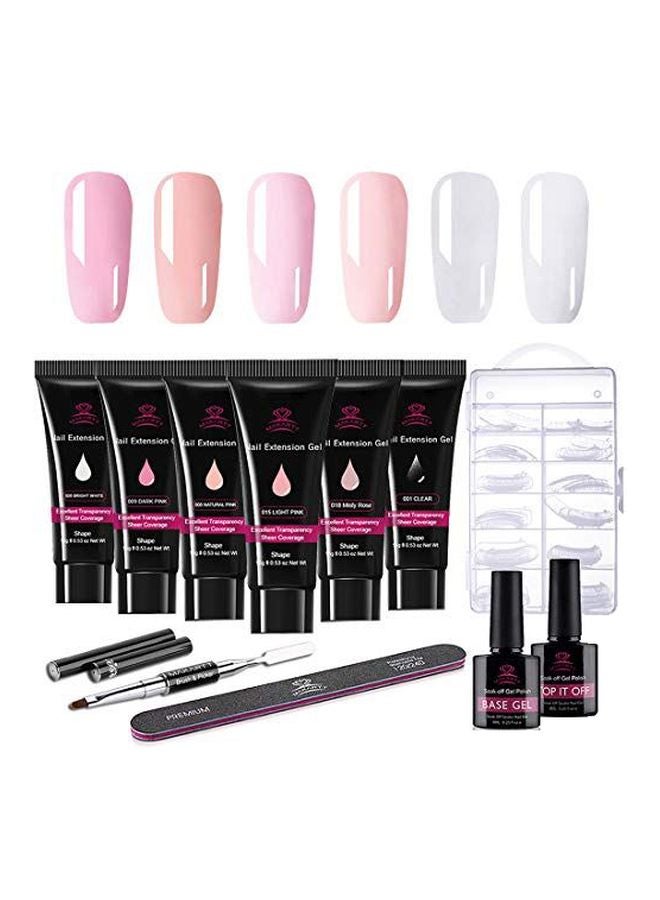 Poly Nail Extension Gel Kit Multicolour