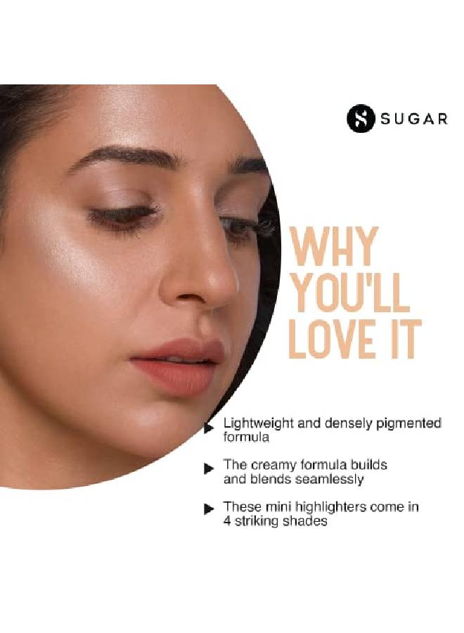 Contour De Force Mini Highlighter 01 Champagne Champion (Champagne Gold) Lightweight Easily Blendable Illuminating Bronzer Matte Finish