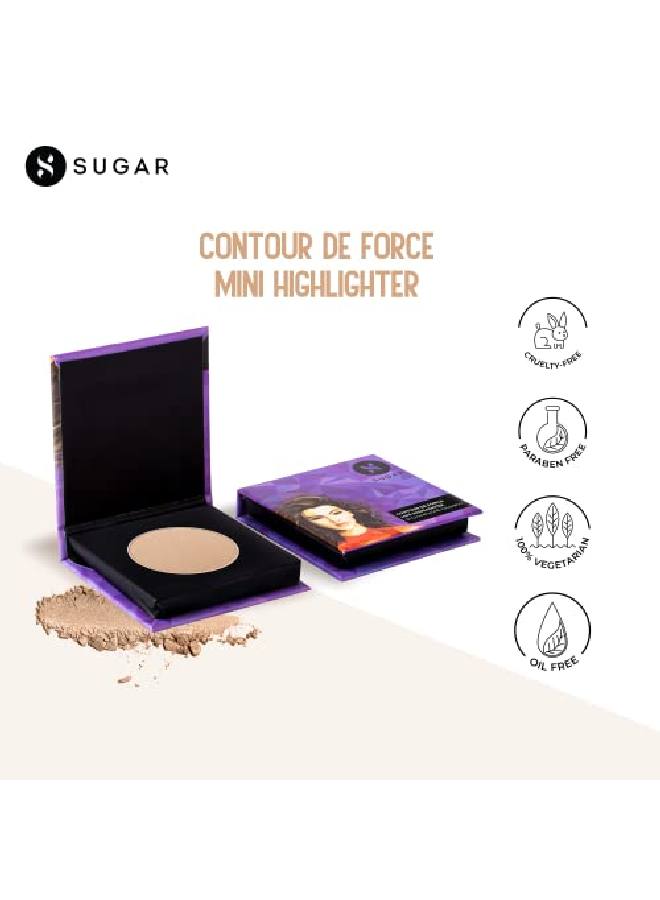 Contour De Force Mini Highlighter 01 Champagne Champion (Champagne Gold) Lightweight Easily Blendable Illuminating Bronzer Matte Finish