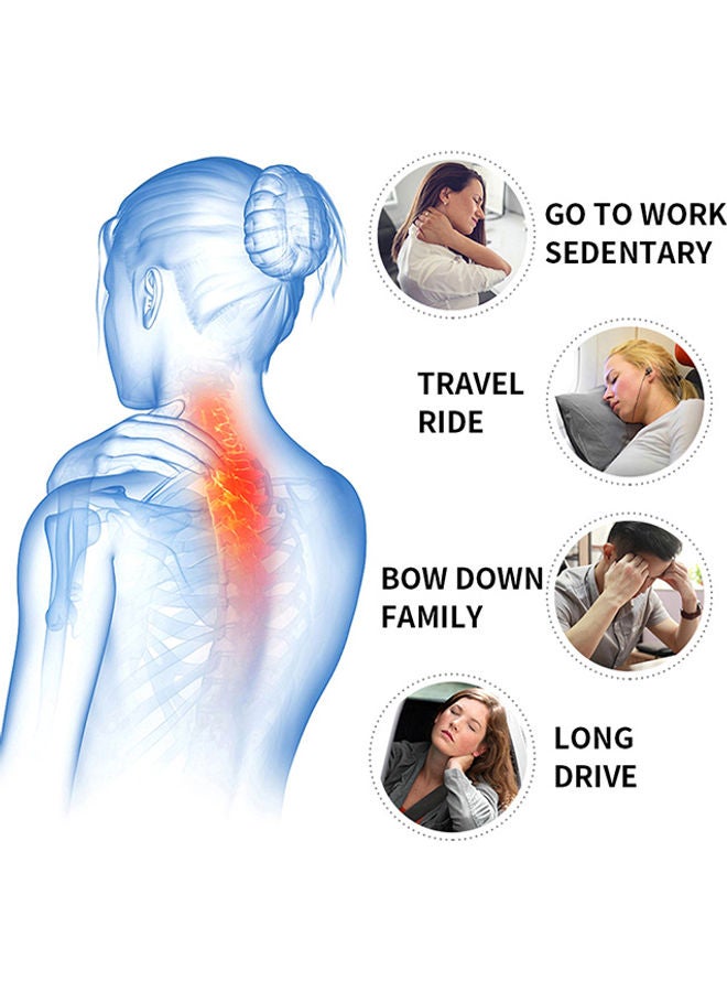 Orthopedic Cervical Neck Pillow For Pain Sufferers Polyester Blue 50x30x10cm