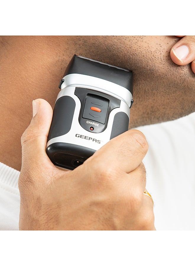 Double-Head Washable Travel Shaver For Men With Ultra-Precise Blade Ergonomic Design, Lightweight, Compact And Portable Design Black/Grey