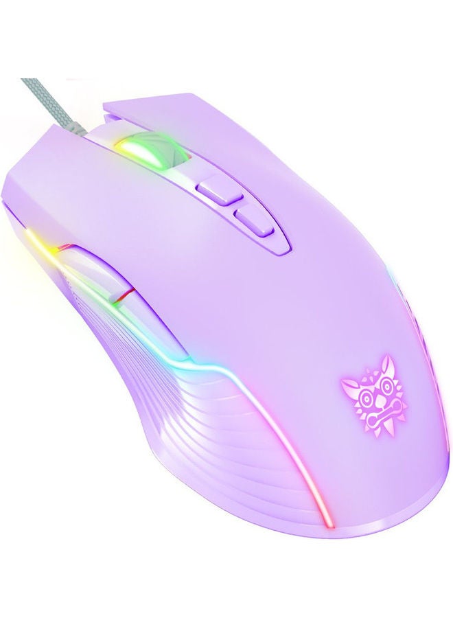 CW905 6400 DPI Wired Gaming Mouse USB Game Mice 7 Buttons Design Breathing LED Colors for Laptop PC Gamer