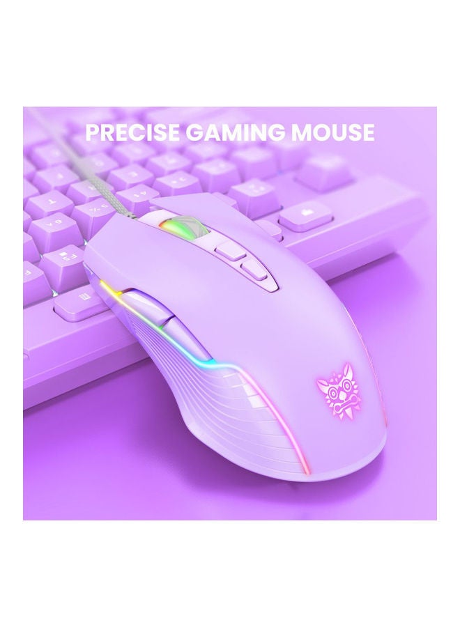 CW905 6400 DPI Wired Gaming Mouse USB Game Mice 7 Buttons Design Breathing LED Colors for Laptop PC Gamer