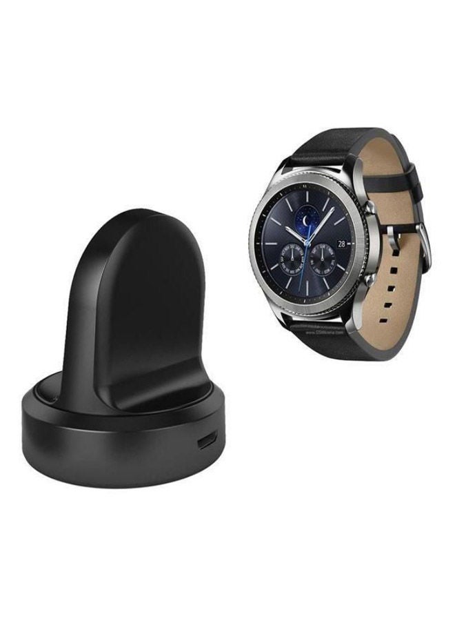 Wireless Power Charging Dock For Samsung Gear S3 Classic Watch Black