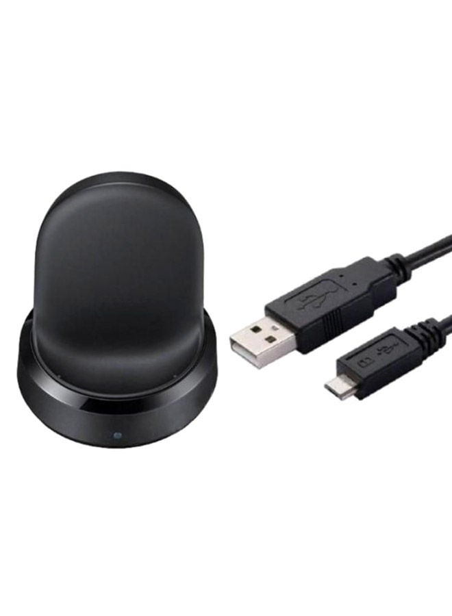 Wireless Power Charging Dock For Samsung Gear S3 Classic Watch Black