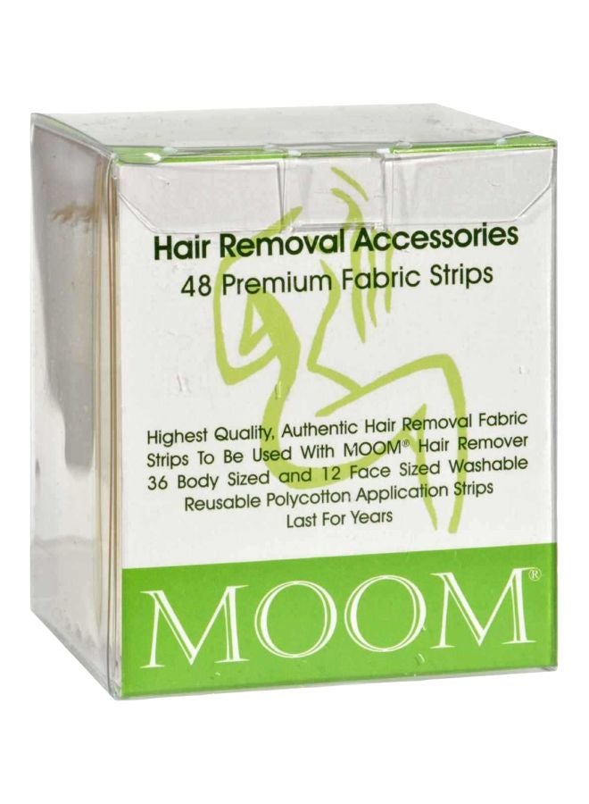 48-Piece Premium Fabric Strips White