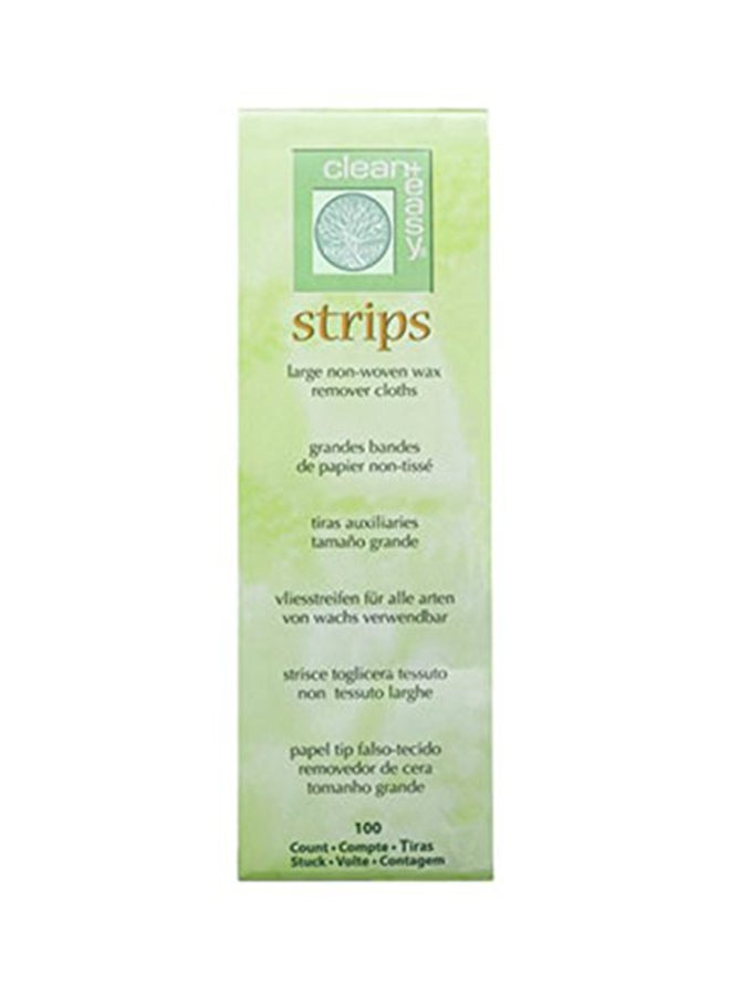 100-Piece Cloth Waxing Strips 3x9inch