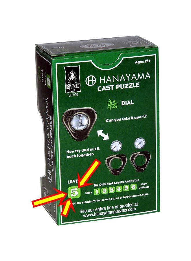 Hanayama Dial Cast Puzzle - Level 5 30799 2inch