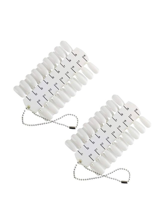 Pack Of 2 Double Layer Nail Color Display Card White