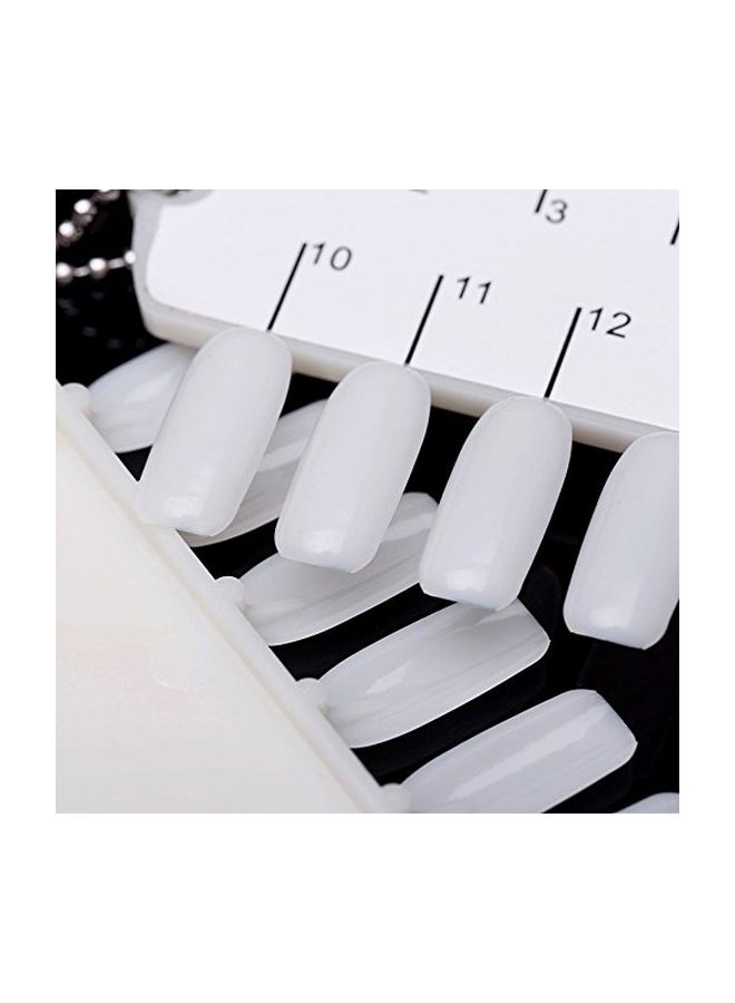 Pack Of 2 Double Layer Nail Color Display Card White