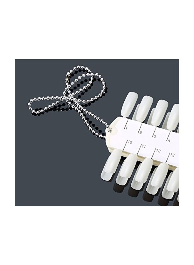 Pack Of 2 Double Layer Nail Color Display Card White