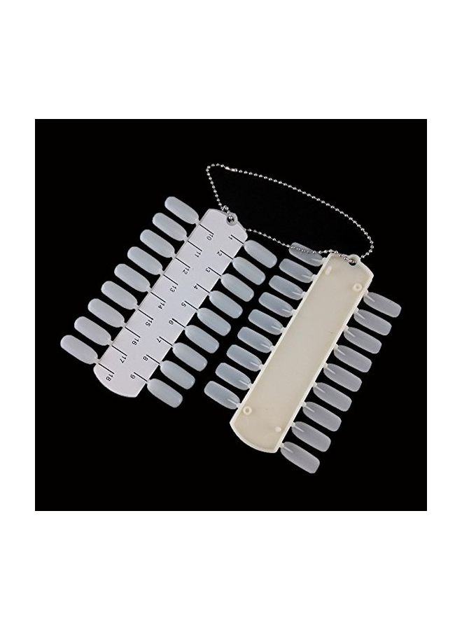 Pack Of 2 Double Layer Nail Color Display Card White