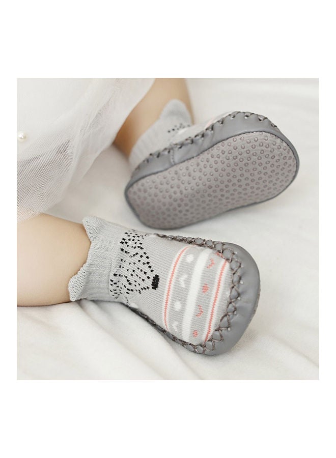 Pair Of Cute Cartoon Baby Socks With Anti-Slip Sole