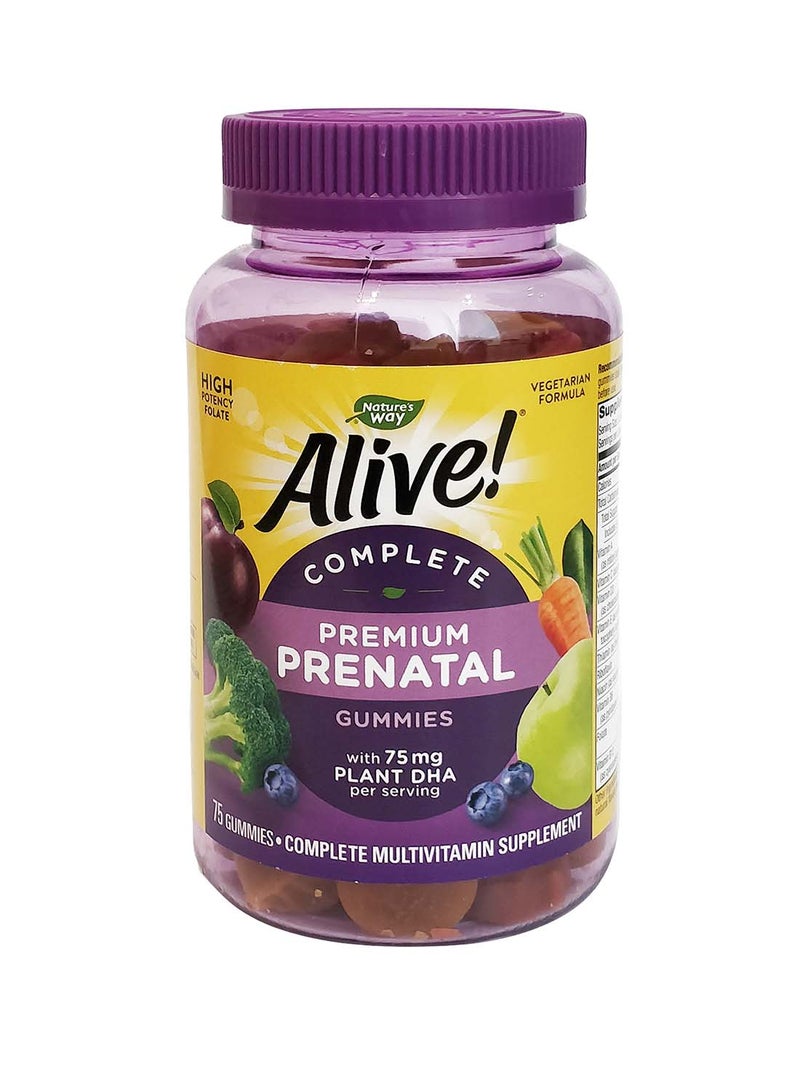 Alive! Complete Prenatal Multi-Vitamin - 75-Gummies