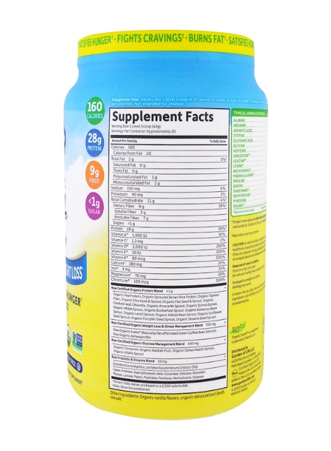 Raw Organic Fit High Protein Weight Loss Support