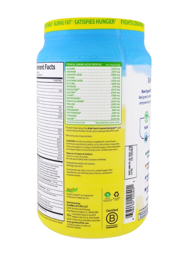 Raw Organic Fit High Protein Weight Loss Support