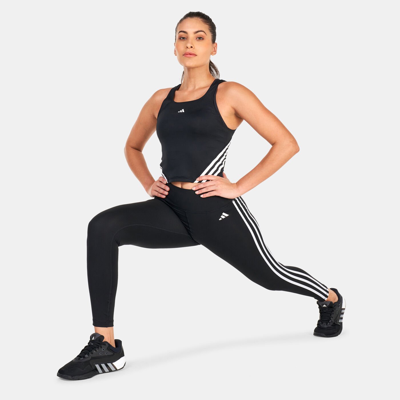 Women's Train Essentials 3-Stripes High-Waisted 7/8 Leggings