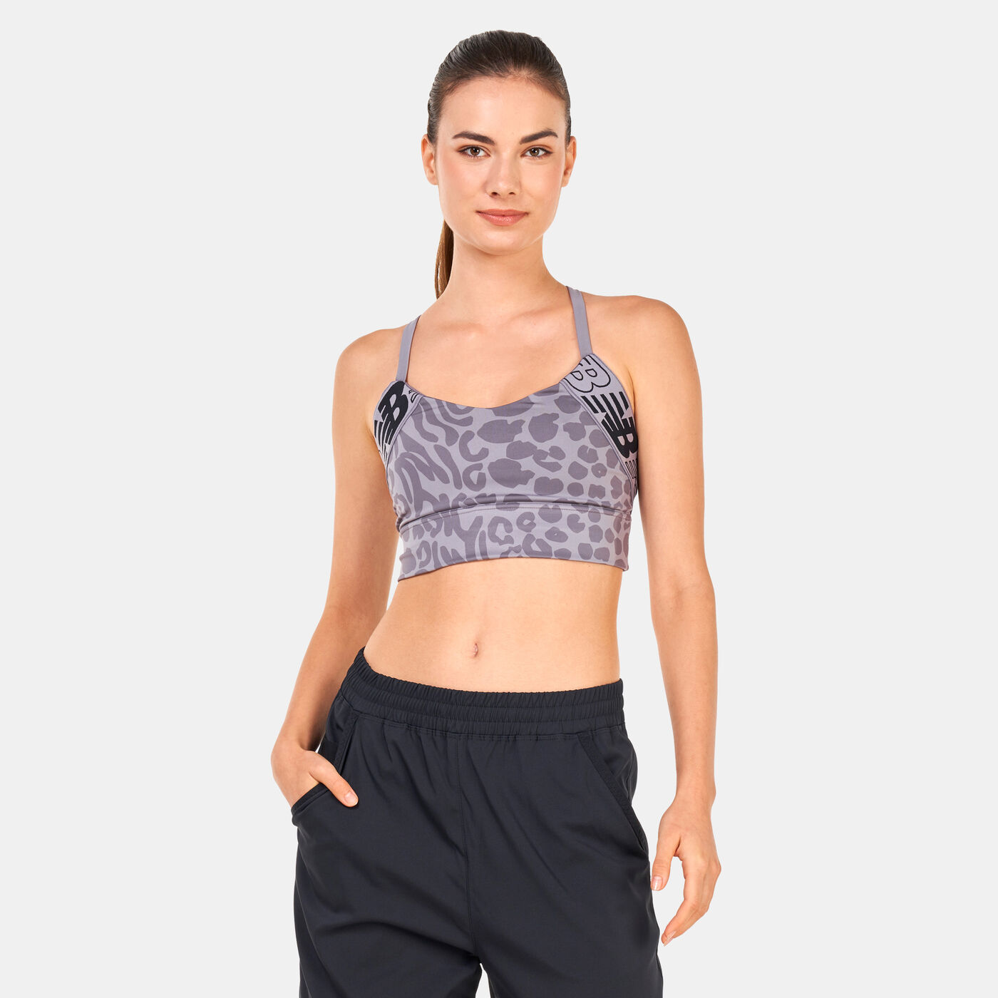 Women's Relentless Printed Crop Sports Bra