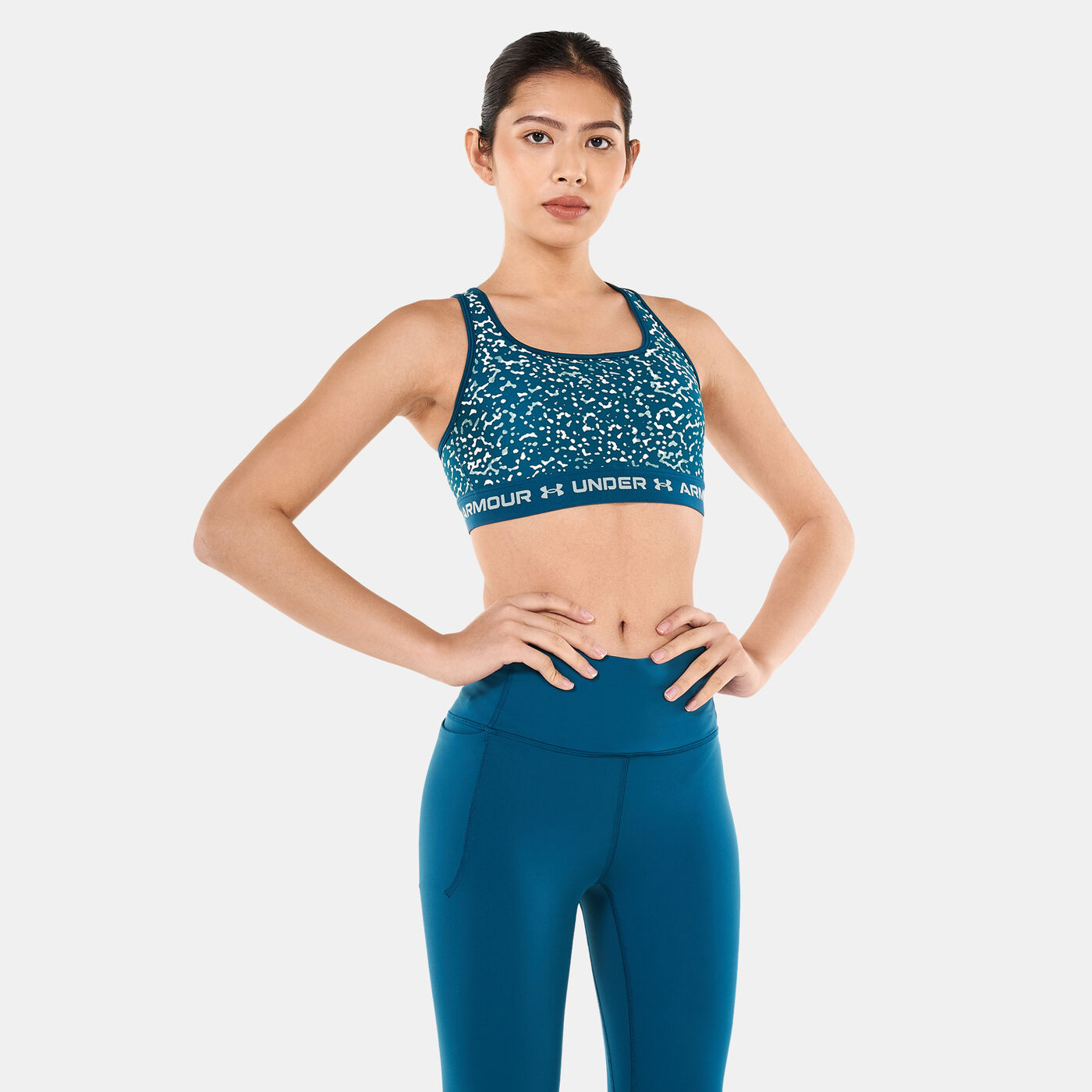 Women's Armour Medium Support Printed Sports Bra