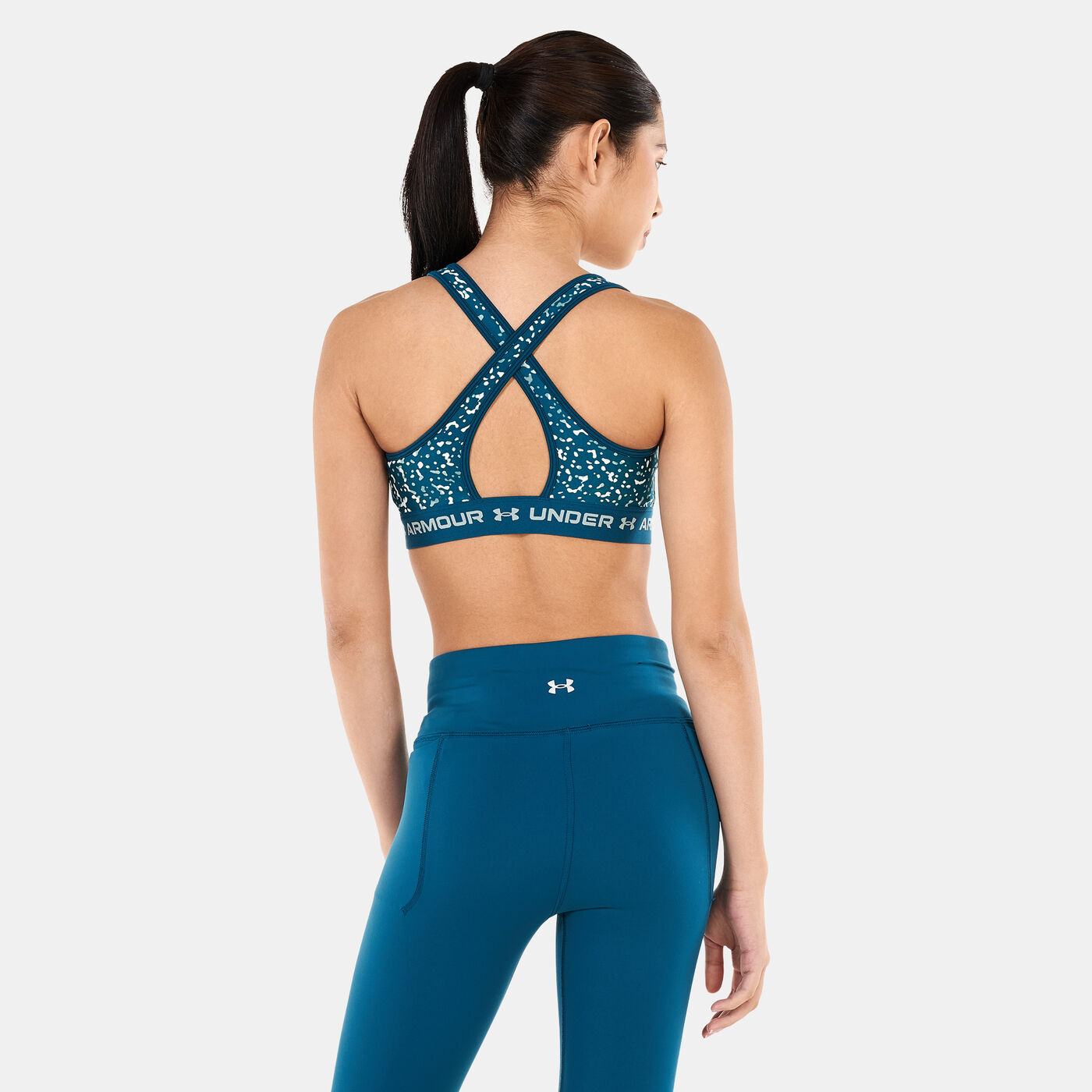 Women's Armour Medium Support Printed Sports Bra