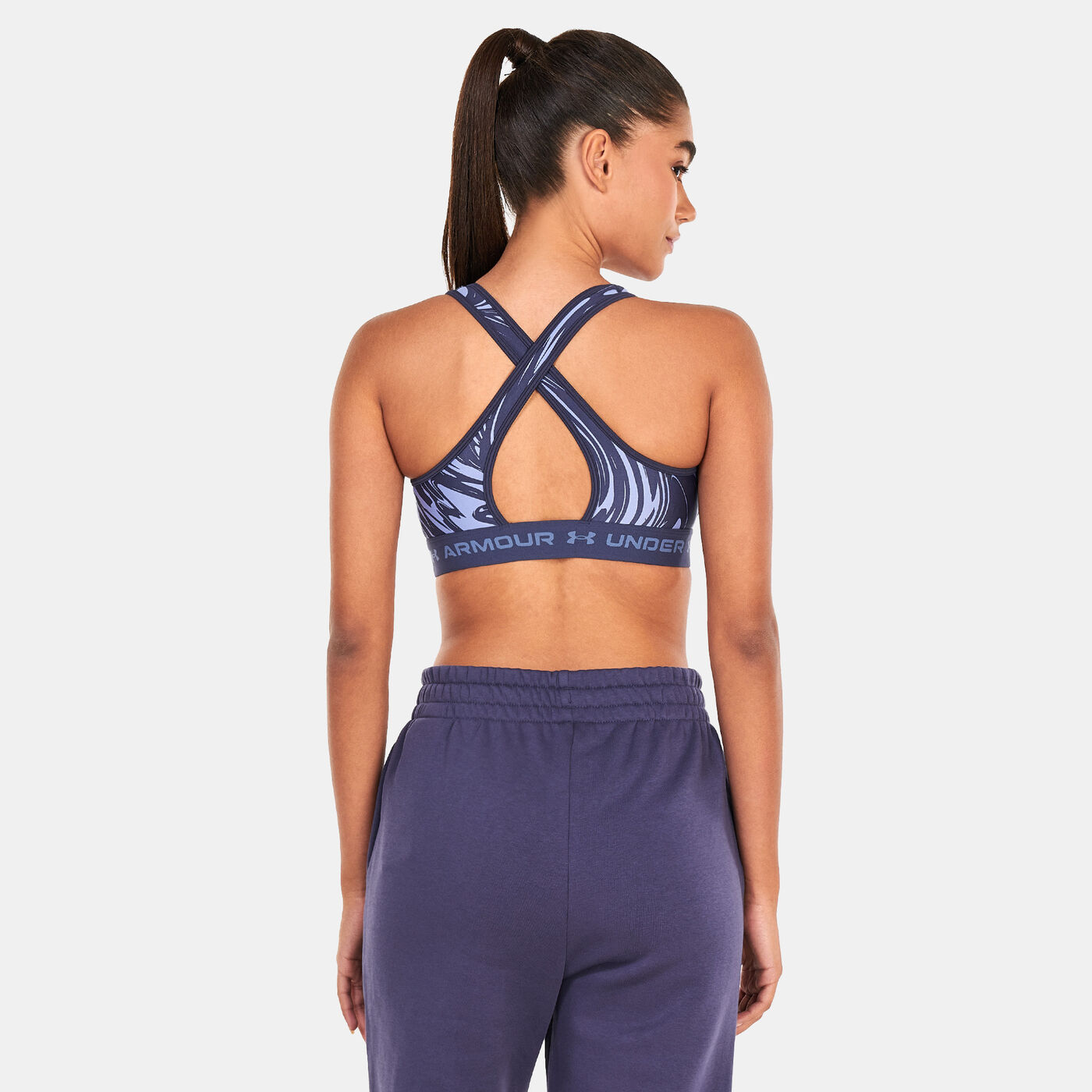 Women's Armour Medium Support Printed Sports Bra