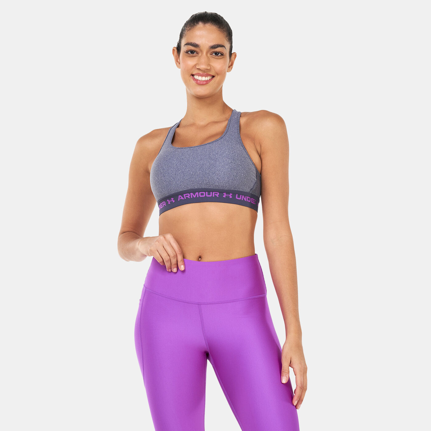 Women's Crossback Mid Heather Sports Bra