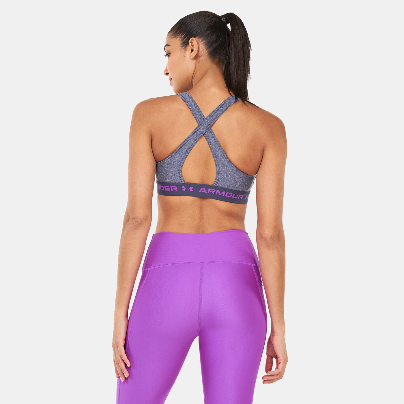 Women's Crossback Mid Heather Sports Bra