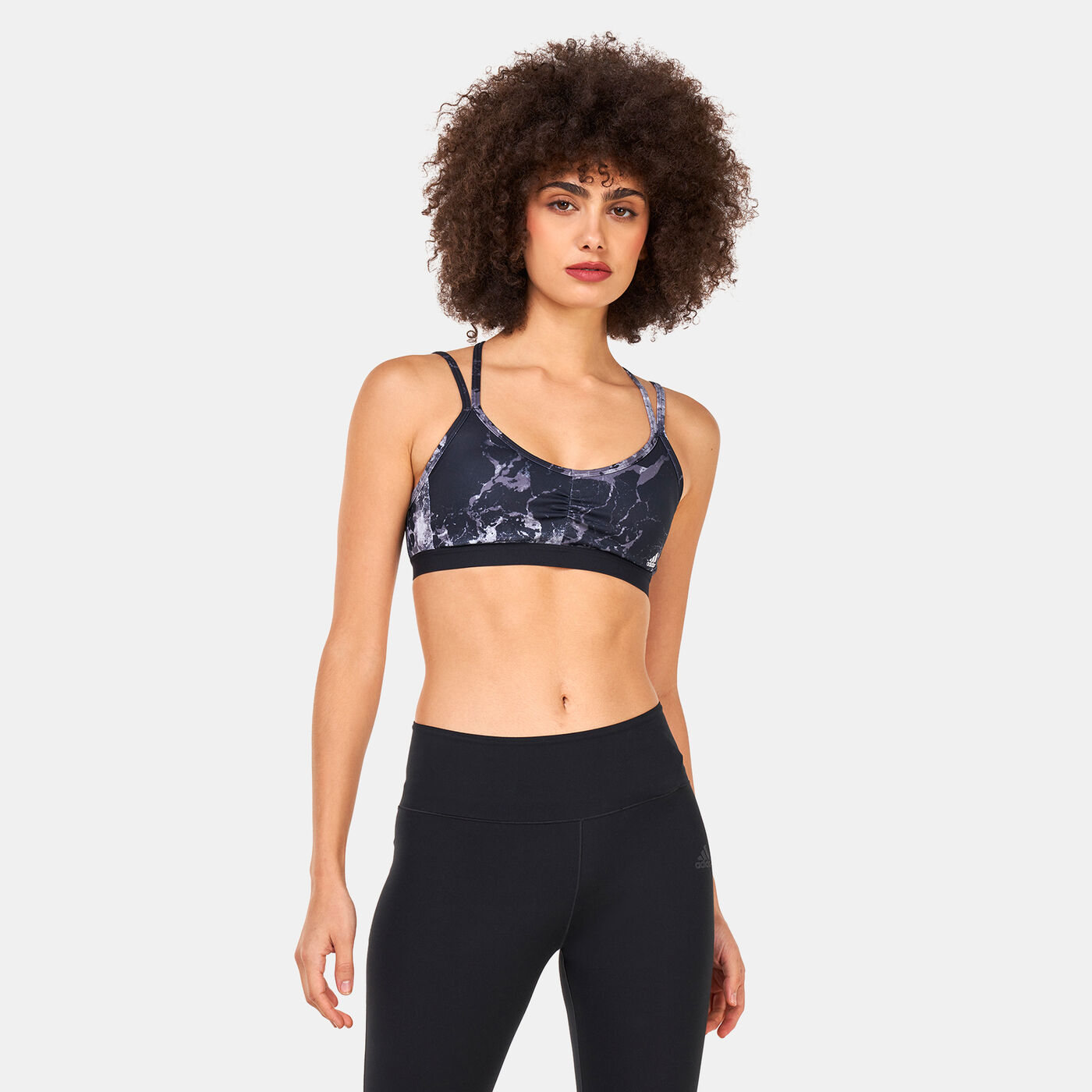 Women's Yoga Essentials Studio Light-Support Printed Sports Bra